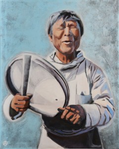 Inuit drumplayer